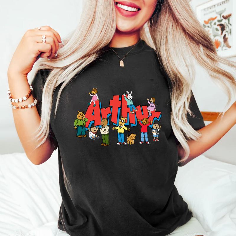 Arthur Arthur Kids Group With Logo Shirt, Children's Character Affirmations Shirt, Teacher Characters Shirt, ABC Affirmation Shirt, Kindergarten Shirt