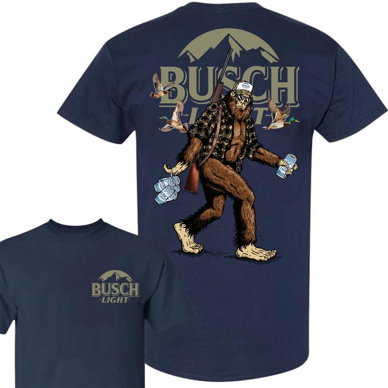 Big Foot Hunting Busch Light 2-sided Shirt, Hunting Shirt, Shirt Full Color Full Size for men and women