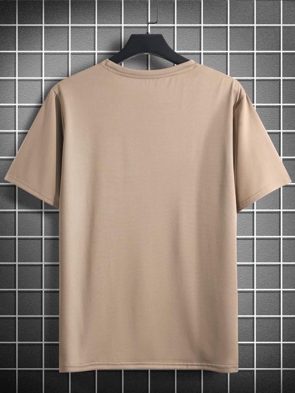 LGBTQ+Â Men's Regular Fit Letter Print Round Neck Short Sleeve Graphic Tee, Men's Summer Clothes, Casual Crewneck T-shirt for Summer Outdoor,Â LGBT Outfits, Men Streetwear Clothes Top, Menswear