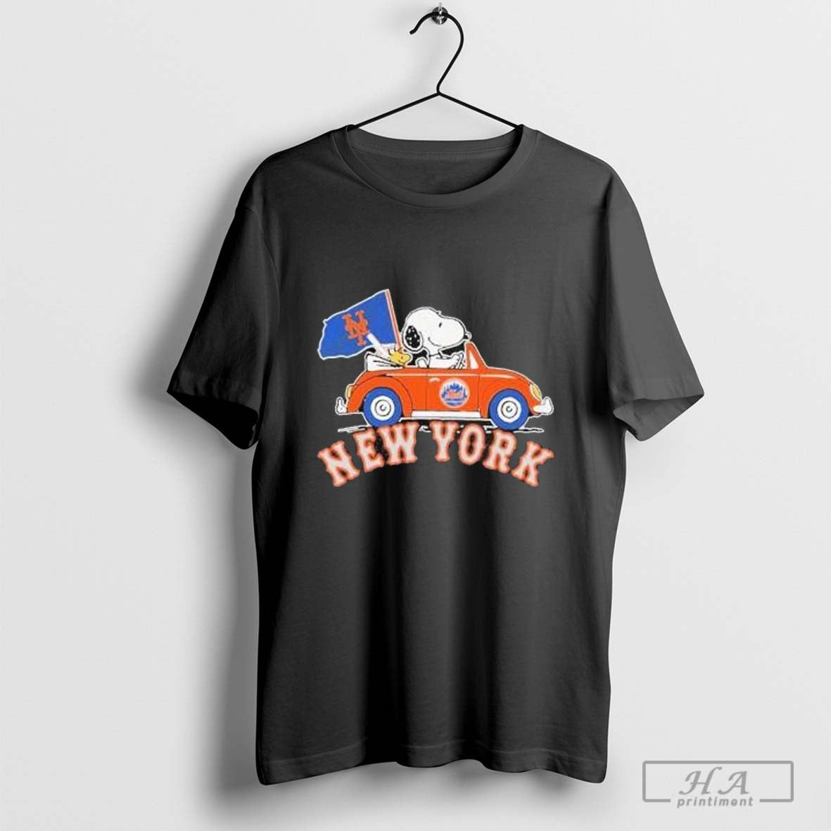 Snoopy And Woodstock X New York Mets October Driving Car 2024 Shirt