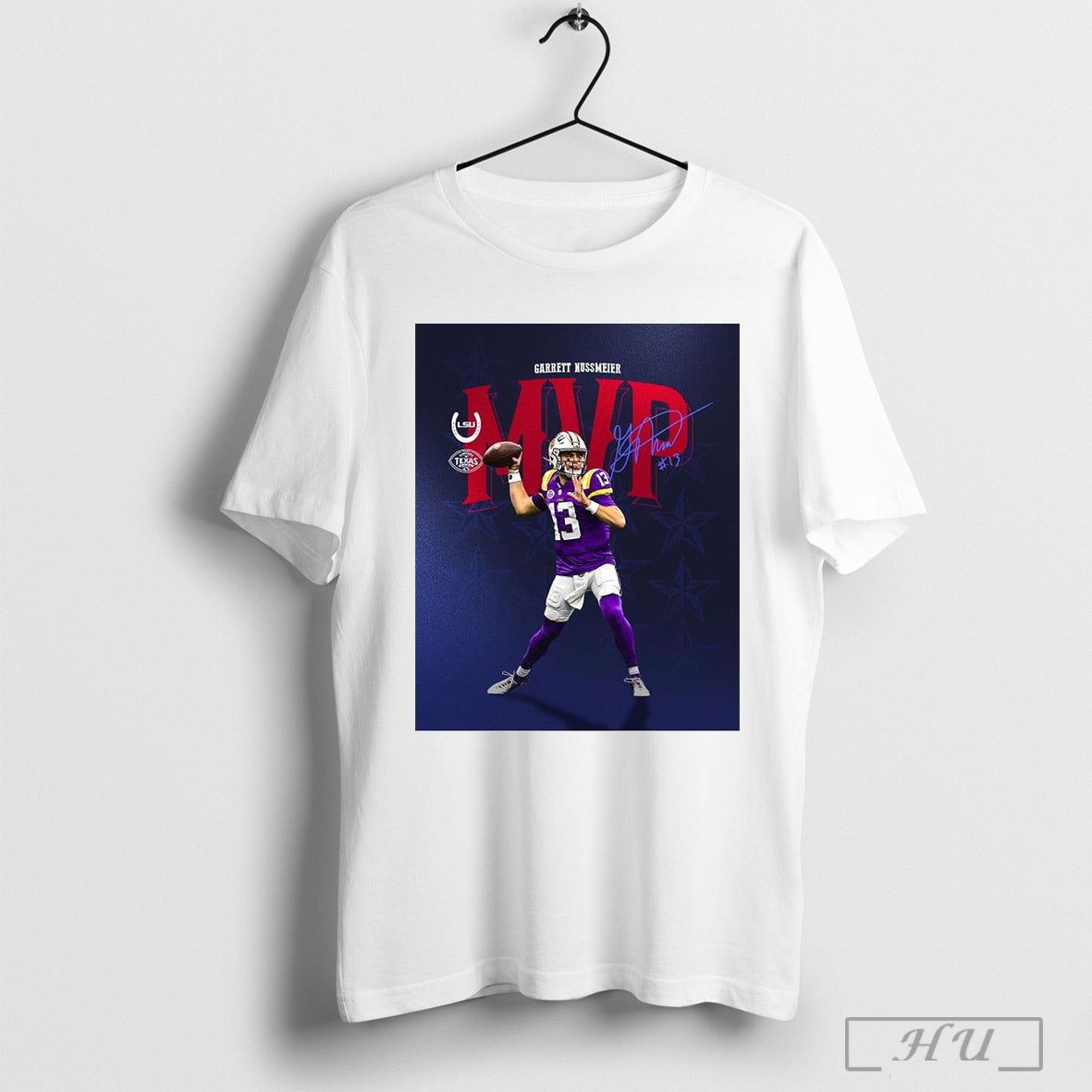 Poster Texas Bowl Football Garrett Nussmeier Lsu Tigers Win Baylor Bears Mvp Signature T Shirt