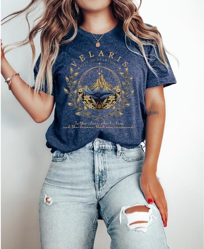 Velaris ACOTAR Shirt, Velaris City Of Starlight, The Night Court Shirt, SJM Merch Shirt, Court of Dreams, Rhysand, Full Color, For Women Top Womenswear