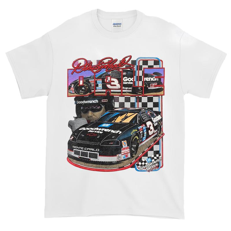 Vintage 90s Dale Earnhardt Intimidator Nascar Racing Race Tee, Vintage graphic tees Classic Cotton Menswear Top Embroidered Hoodie