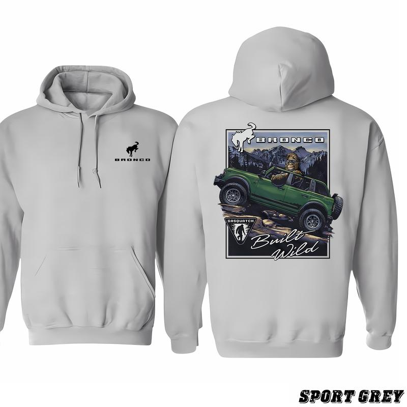 Ford Bronco - Sasquatch Hoodie, Colorful Varieties, Style Options For Everyone, Adventure Ready, Universal Style Options, Choose Your Fit, Unisex
