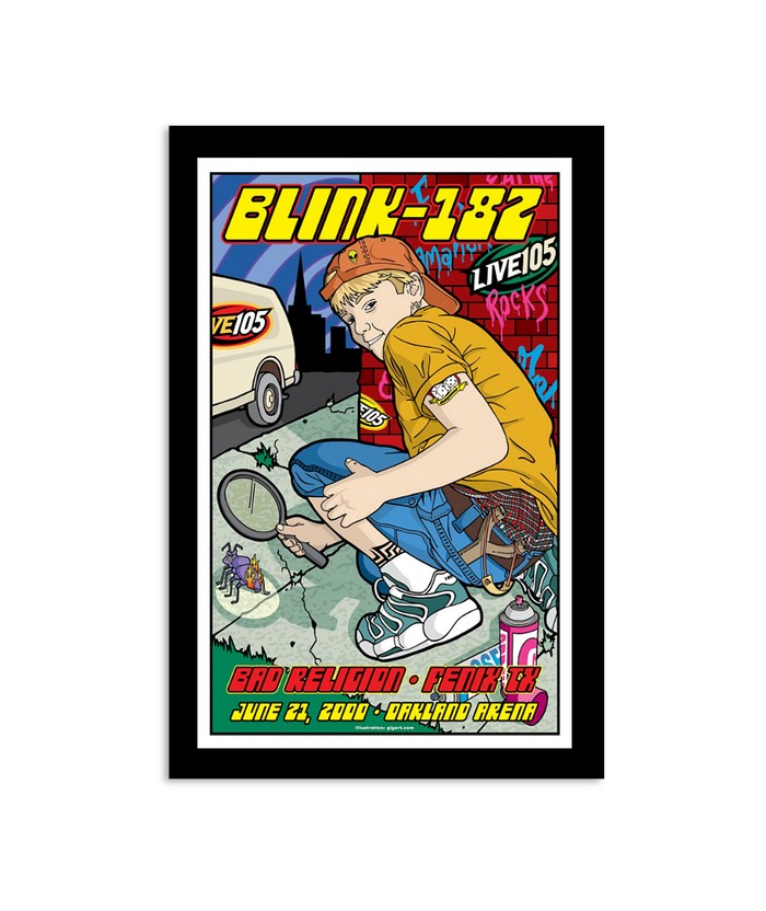 Poster Blink 182 Live 105 Oakland Arena June 21 2000 Bad Religion Fenix TX