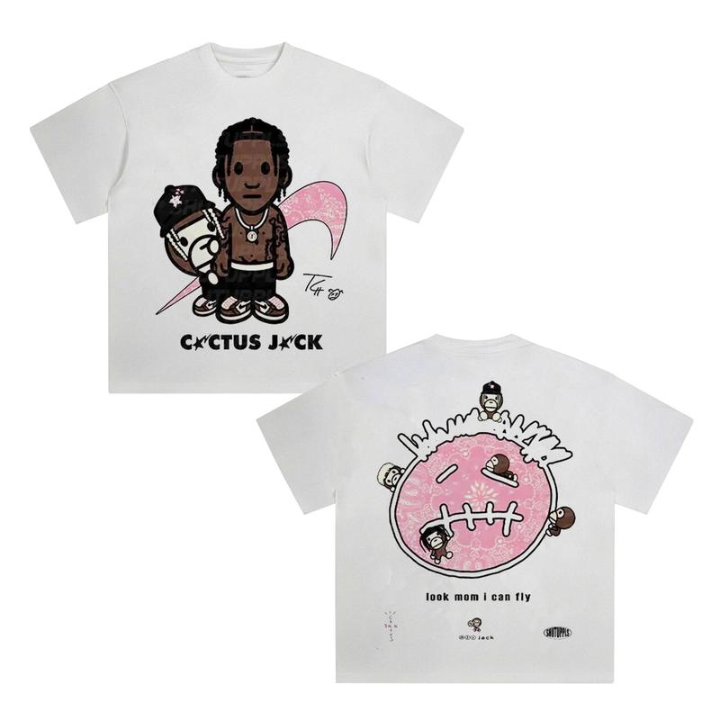Look Mom Travis Cactus Jack Can Fly Vintage 90s Graphic Tees, 2 Sides Cotton Vintage Shirt To Match Sneaker Hiphop Clothing Rapper Merch Shirt, Hiphop