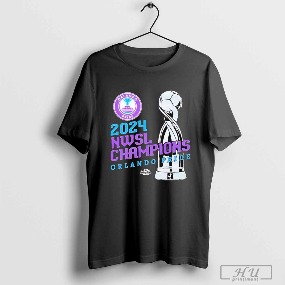 Soccer Women 2024 Orlando Pride Champs NWSL Trophy T-shirt