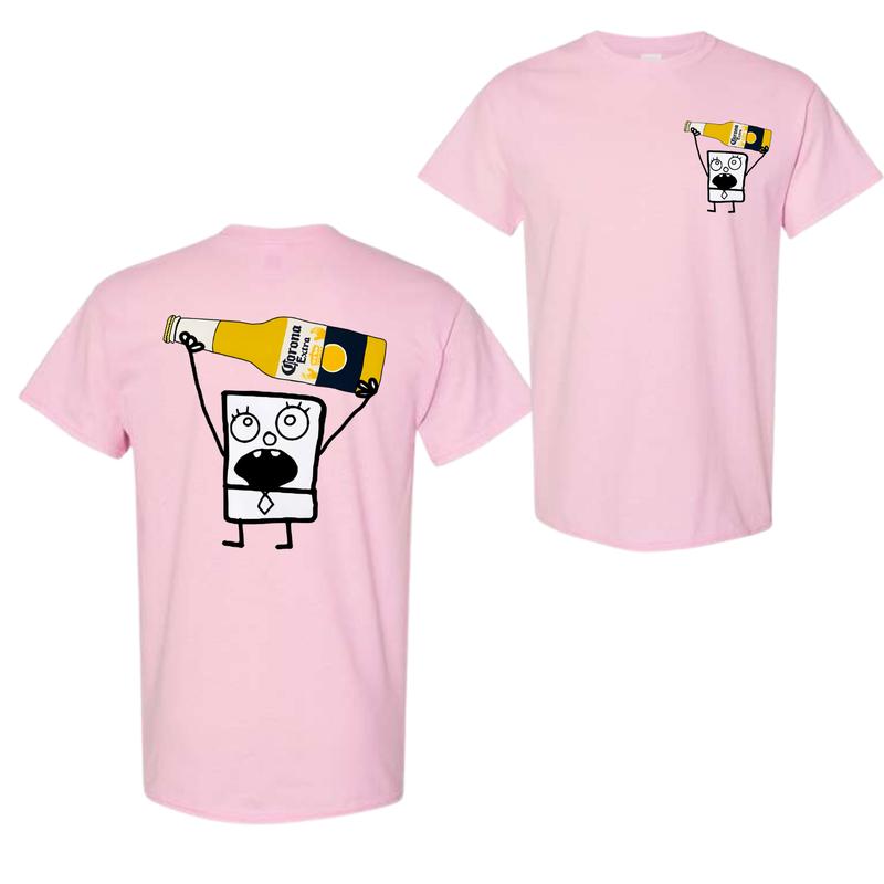 Corona Doodlebob Shirt, SpongeBob T-shirt, Corona Tee, Gift For Boyfriend, Funny Shirt, Meme Shirt