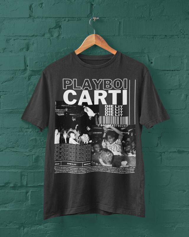 Vintage Playboi Carti Shirt, Playboi Carti merch, Playboi Carti - Die Lit Poster Graphic tshirt