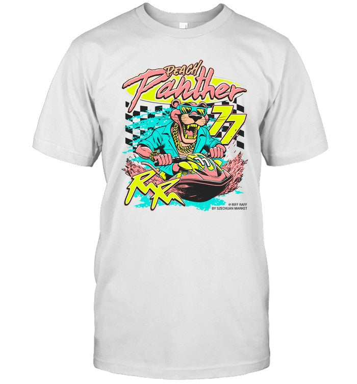 Planet Riffraff Peach Panther Jet Ski Shirt X Szechuan Market Collab Artist Shirt