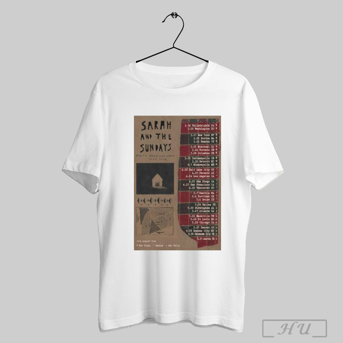 Sarah And The Sunday North American Spring 2025 Tour T Shirt Sweatshirt