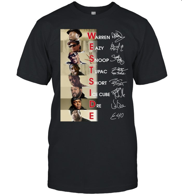 Limited Warren Eazy Snoop Tupac Short Ice Cube Dre E40 Tee