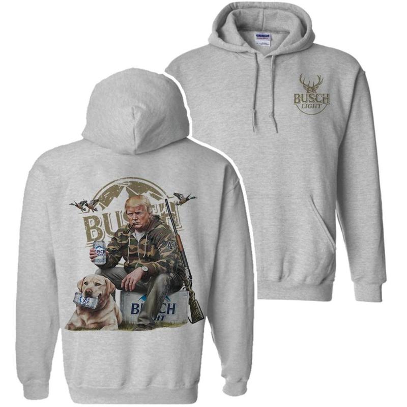 Trump Hunting Busch Light Beer 2 Sided Hoodie, Gun Trump Hunting Shirt, Trump Supporter Shirt For Color For Men and Women