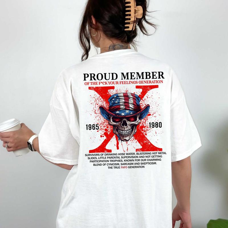 Custom Gen X Raised On Hose Water And Neglect T-Shirt - Vintage Inspired Funny Saying Sarcasm Quotes Shirt