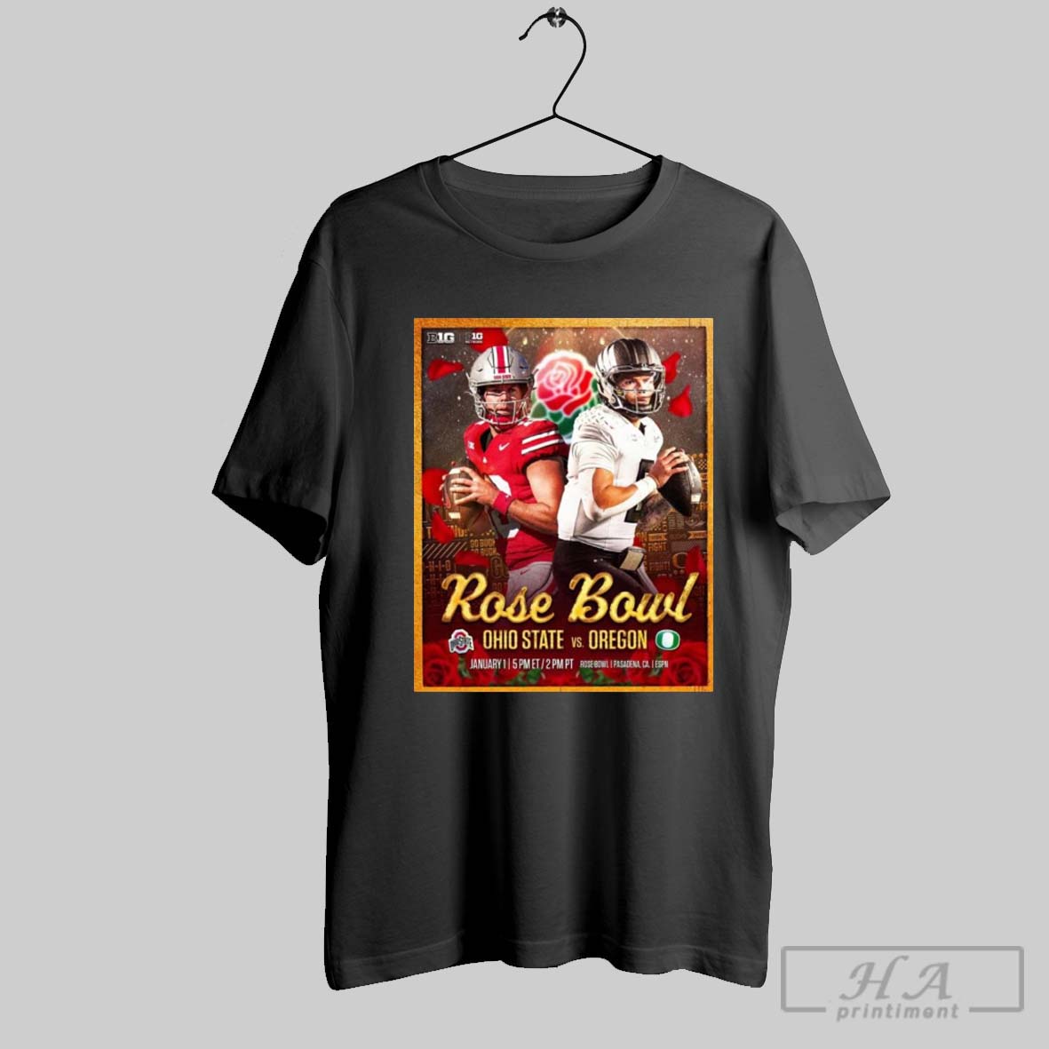 Rose Bowl Ohio State Buckeyes Vs Oregon Ducks Jan 1 3035 Big Ten Poster T Shirt