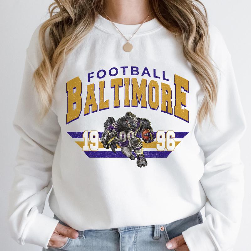 Unisex Baltimore Vintage Football Sweatshirt, Maryland Terrapins Football NCAA Sweatshirt, Navy Midshipmen Football NCAA Sweatshirt, Penn State Nittany Lions Football NCAA Sweatshirt, Sweatshirt, Cotton