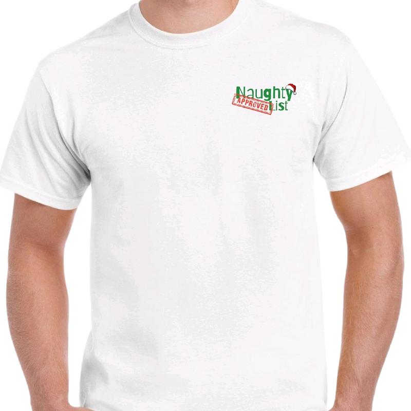 Ask Your Mom If I'm Real Naughty Santa T-shirt. Men's Christmas T-shirt.  Menswear meme funny Cotton Top christmas unisex Shortsleeve Casual Tshirt