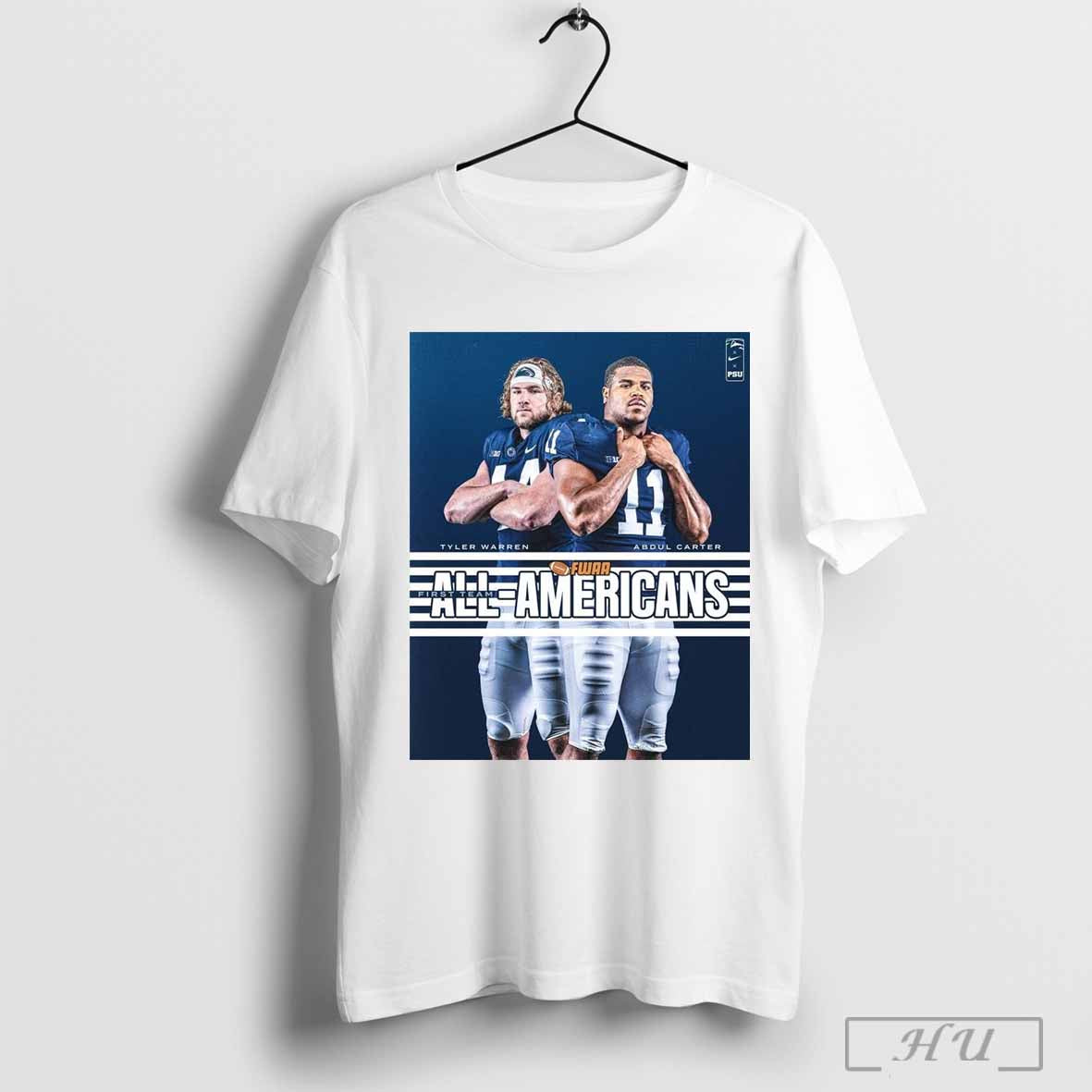 Poster Penn State Nittany Lions Fwaa First Team All Americans Tyler Warren And Abdul Carter T Shirt