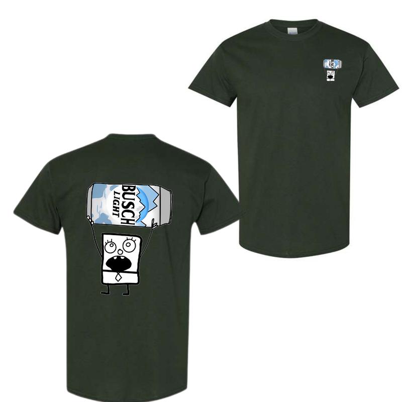 Busch Light Beer Doodlebob T-shirt, Funny Drinking T-Shirt, Summer T-Shirt, Unisex T-Shirt, For Men, For Women, Gift For All Menswear Top