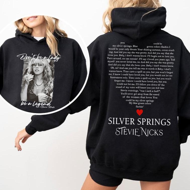 Stevie Vintage T-shirt, Don't Be A Lady Be A Legend 2 Side Sweatshirt, Music Concert Hoodie, Gift For Women & Man Unisex Shirts Womenswear Cotton
