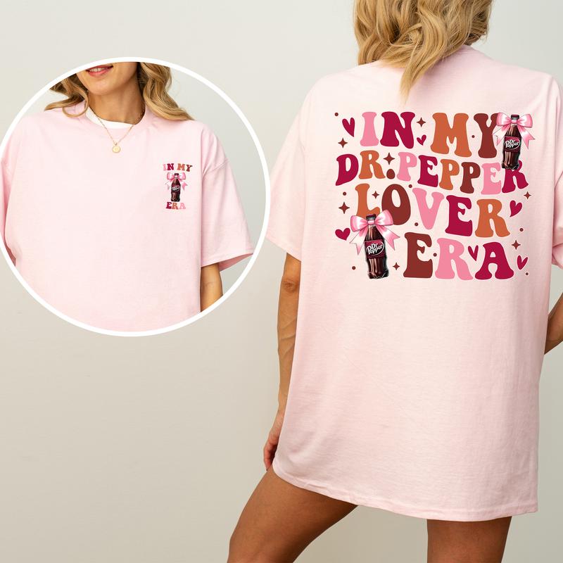 Cute In My Dr Pepper Lover Era T-Shirt, Dr. Pepper Tees for Girls, DrPepper Shirt, Christmas Drink Tshirt, Christmas Season Tops, Casual Womenswear