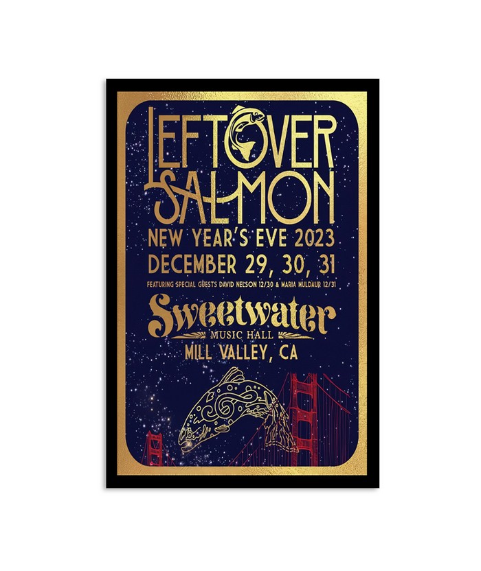 Leftover Salmon December 29-31, 2023 Sweetwater Music Hall Mill Valley, CA Show Poster
