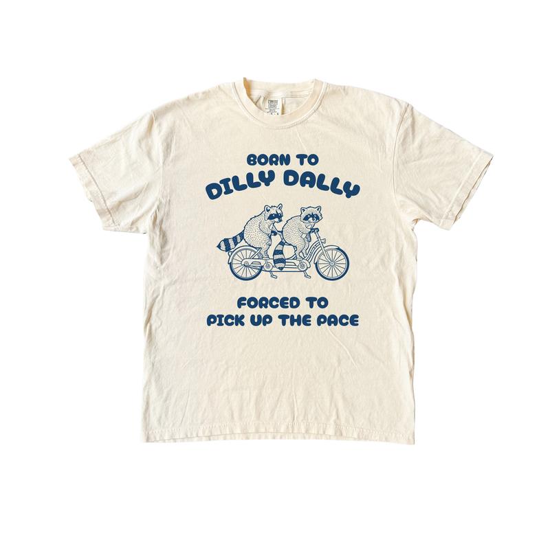 Born To Dilly Dally T-shirt, Retro Comfort Colors T-Shirt Menswear Top
