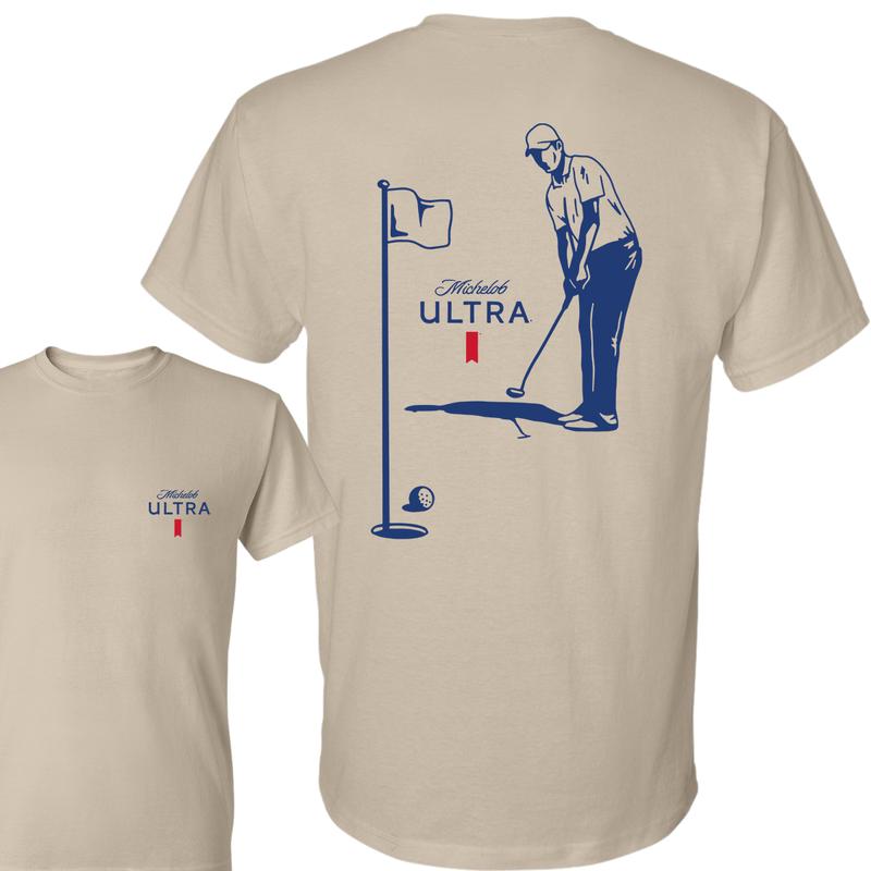 Michelob Ultra Golfing T-Shirt, 2 Side T-Shirt, Youthful & Vibrant, Every Size AvailableVariant, For Men