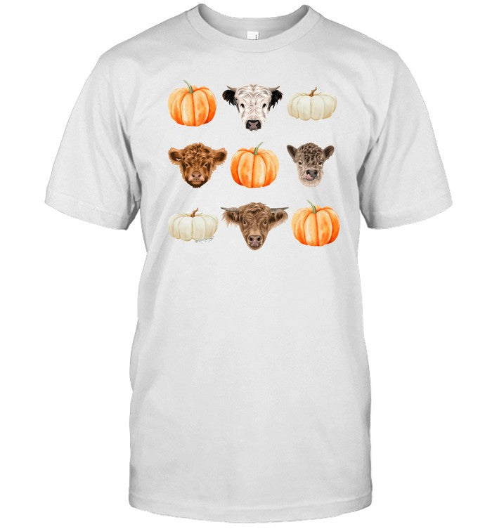 Katie Van Slyke Mini Cows And Pumpkin T-Shirt