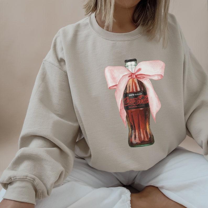 Coke Zero Pink Bow Sweatshirt, Co ca Cola Shirt, Coke Zero Crewneck, Coke Zero Lover, Coke Lover Sweater, Diet Coke Trending, Diet Coke Bestseller Shi