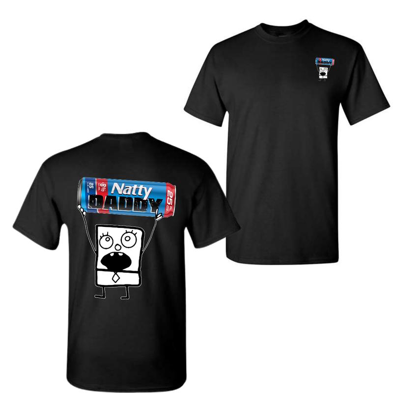 Doodlebob Natty Daddy 2 Sided T-Shirt, Funny Drinking T-Shirt, Summer T-Shirt, Unisex T-Shirt, For Men, For Women, Gift For All Menswear Top