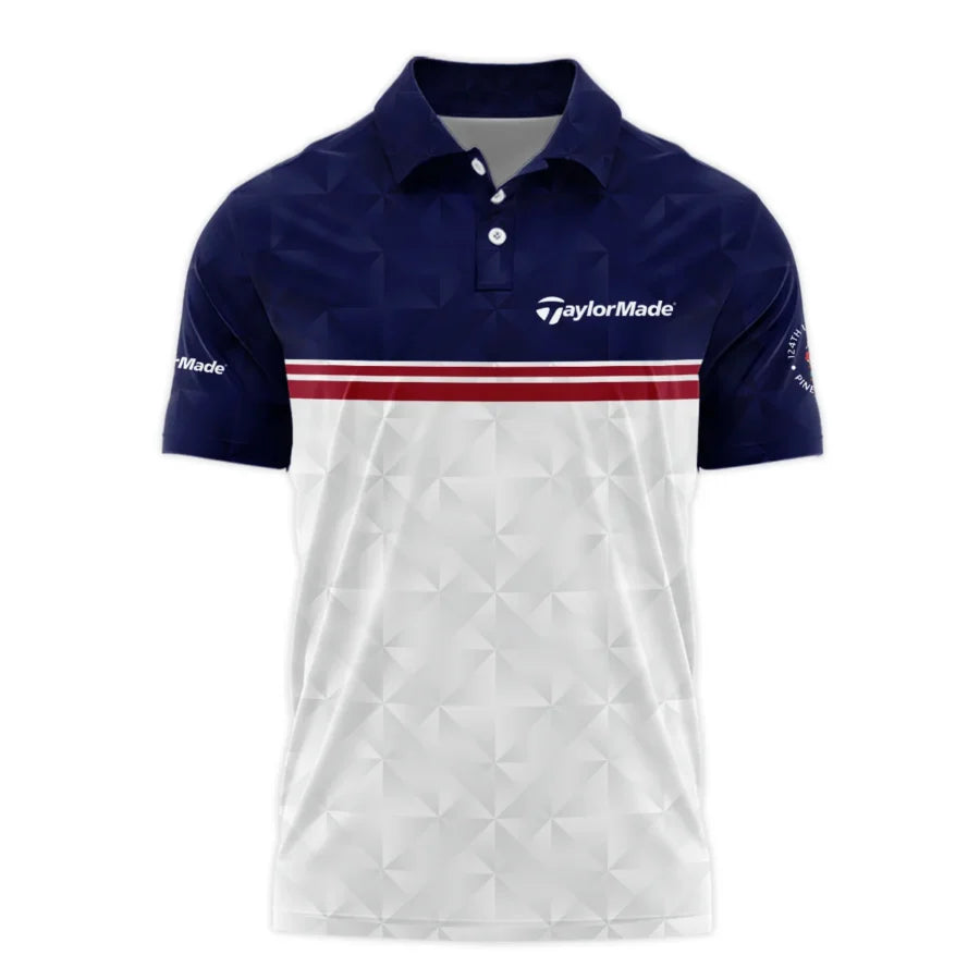 Golf Sport 124th U.S. Open Pinehurst Taylor Made Polo Shirt Dark Blue White Abstract Geometric Trian