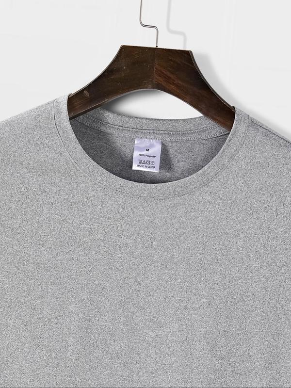 Men's Cartoon & Letter Print Round Neck Tee, Regular Fit Casual Streetwear Short Sleeve T-shirt, Graphic Tees,Â Men's Summer Top for Daily Wear Back To School