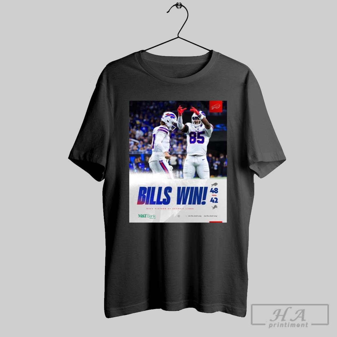 Poster Final Buffalo Bills Win Detroit Lions 48 42 Score Week Fifteen December 15 2024 T Shirt