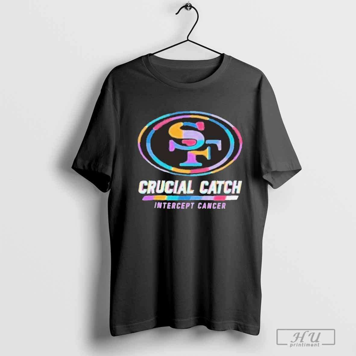 San Francisco 49ers 2024 Crucial Catch Intercept Cancer Awareness T-Shirt