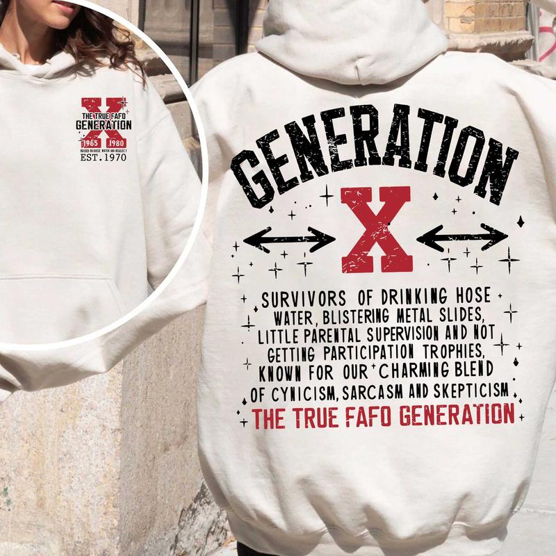 Personalized Gen X We Don't Care Shirt FAFO Casual Cool T-Shirt for GenX and Generation X Fans