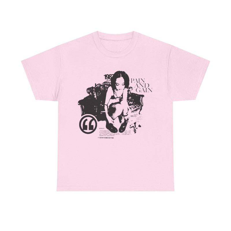 Pain Graphic Tee Hiphop Y2k Vibes Casual Classic Cotton Menswear Retro Shirt T-Shirt Top Vintage Comfy Streetwear Tshirt Soft