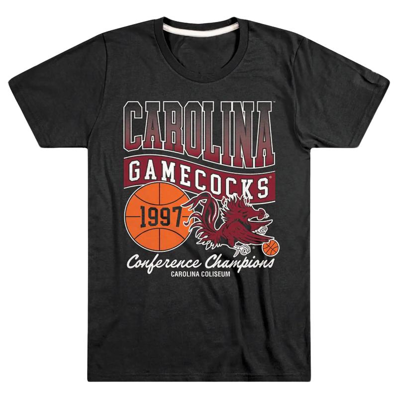 Vintage South Carolina Basketball 1997 Conference Champs Tee Classic Cotton Menswear Top Embroidered Hoodie