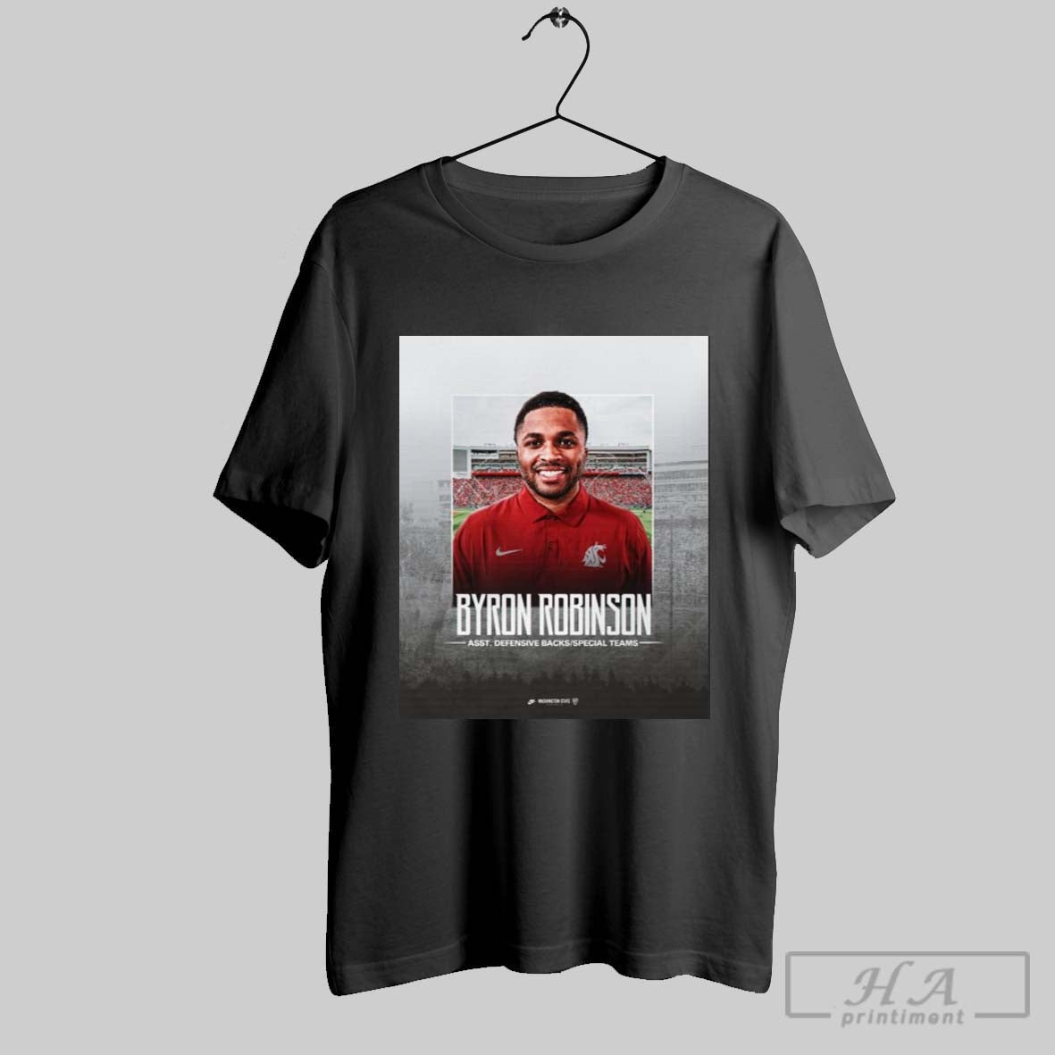Poster Washington State Cougars Football Welcome To The Palouse Byron Robinson Jr Asst Defensive Backs Special Teams T Shirt