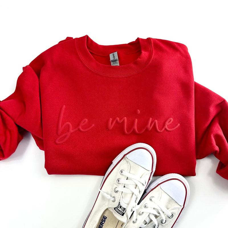 Puff Print Double Heart Crewneck Sweatshirt, Hoodie, T-shirt, Embossed Valentine's Day Sweatshirt, Heart Puff Sweatshirt, Hearts Sweatshirt, Valentine