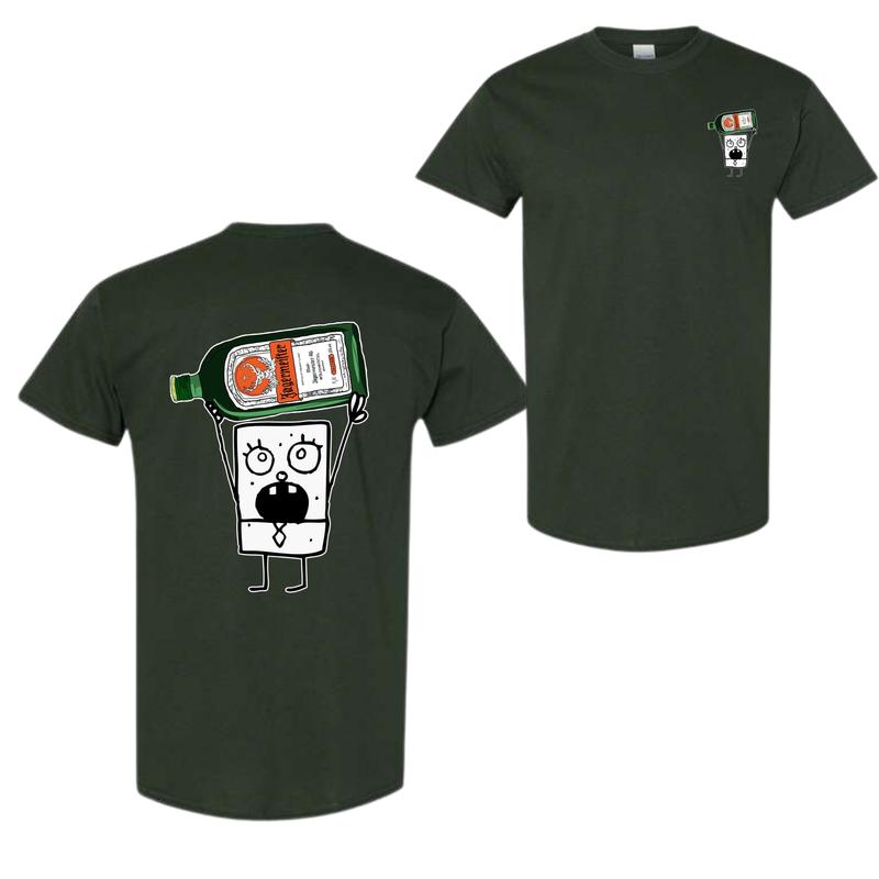 Doodlebob Jagermeister 2 Sided T-Shirt, Funny Drinking T-Shirt, Unisex T-Shirt, For Men, For Women, Gift For All Menswear Top