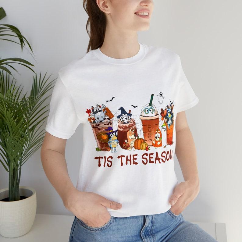 Adult Halloween Bluey Tee T-shirt  Bluey Halloween  Bluey Halloween Tee_Cotton T-Shirt, Perfect Tee, Gifts For Boyfriend and Girlfriend T-Shirt