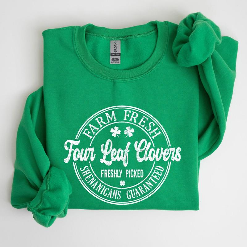 Four Leaf Clovers Farm, St Patrick's Day Sweatshirt
