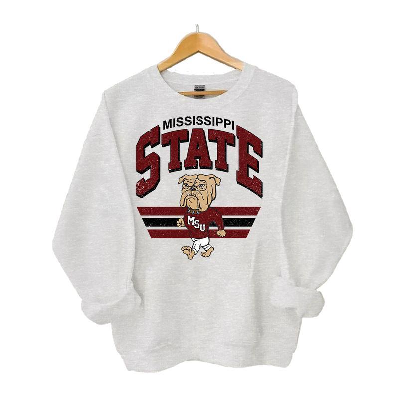Vintage College All Team NCAA Classic Sport Sweatshirt for Men Long Sleeve Raglan Crewneck Cotton Casual Sweatshirt