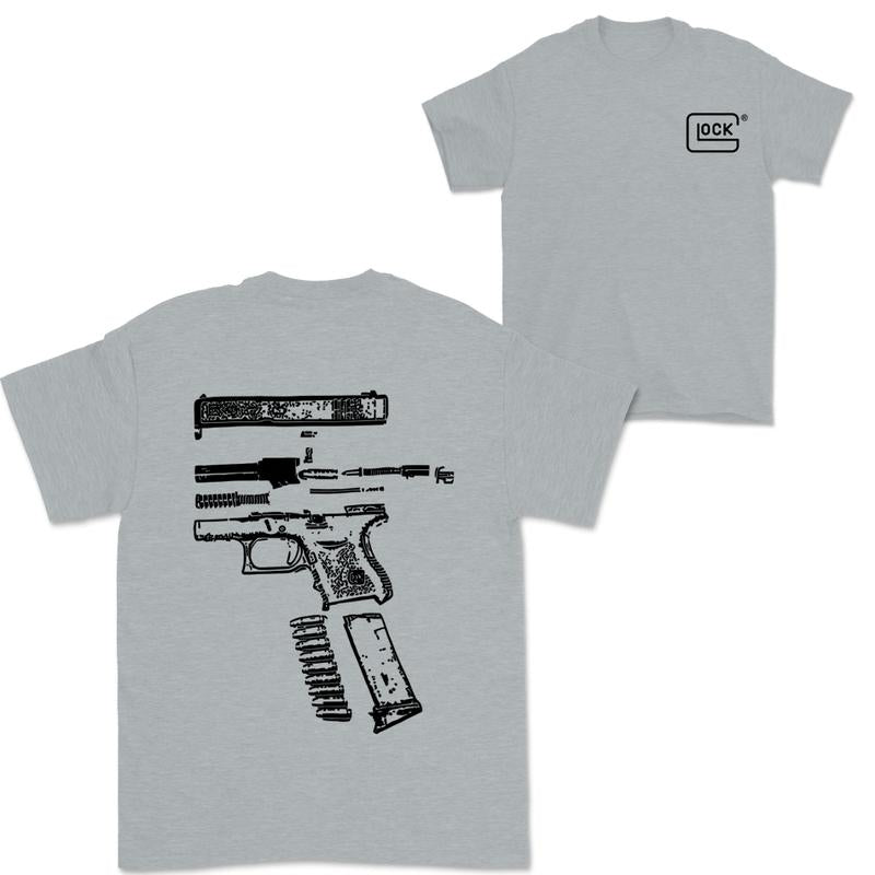 In Glock We Trust: Men's Wear Tee, Featuring Black and White Designs for Both Hoodies and T-shirts
