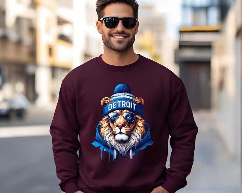 Detroit Football Shirt, Cool Detroit Football Sweatshirt, Detroit Crewneck, Game Day Shirt