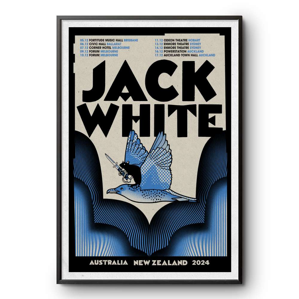 Jack White Australia New Zealand 2024 Poster