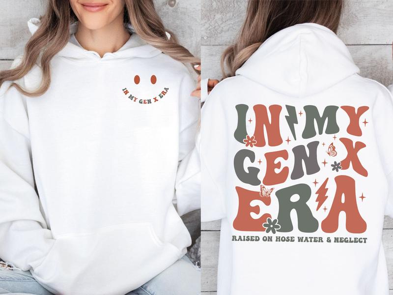 In my Gen X era raised on hose water and neglect Shirt, Generation X FAFO shirt Two Side Shirt,  Gen X Fafo Shirt Generation X T Shirt, GenX Shirt - Casual Fit