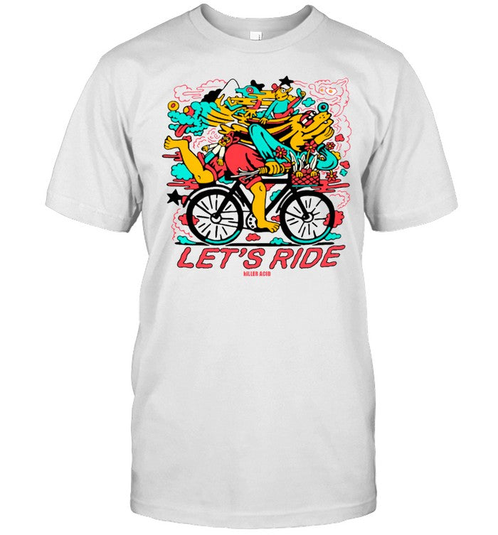 letâ€™s ride killer acid indigo tee