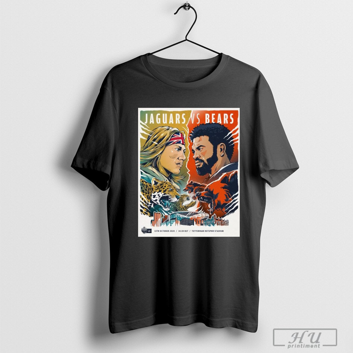 Poster Jacksonville Jaguars vs Chicago Bears 13th October 2024 Tottenham Hotspur Stadium T-shirt